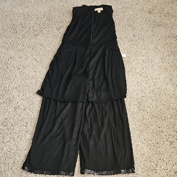 Micheal Kors sz 10 bkack sequin jumpsuit - Picture 10 of 14